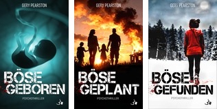 Die drei Bände in der Größe, in der sie der Käufer sieht